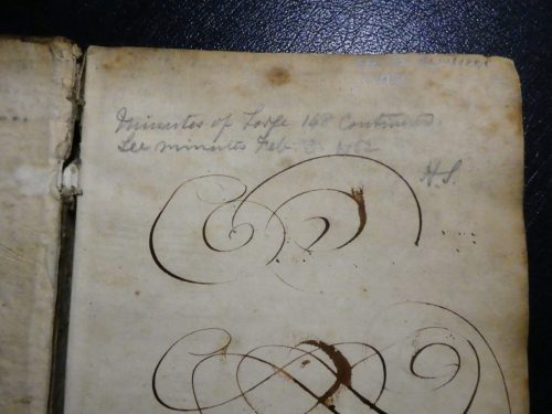 1752 Minute Book footnoteArchivist's ref to L148
